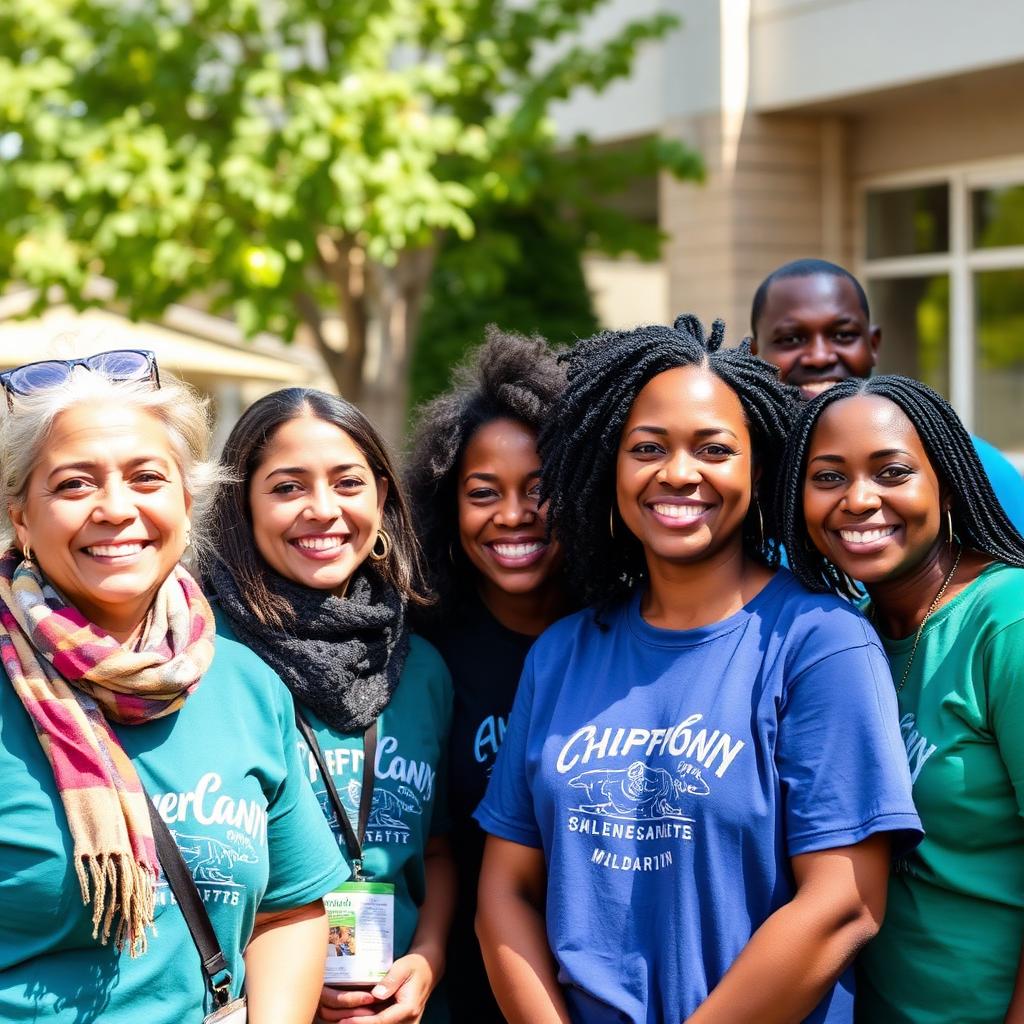 Diverse community volunteers in Brampton